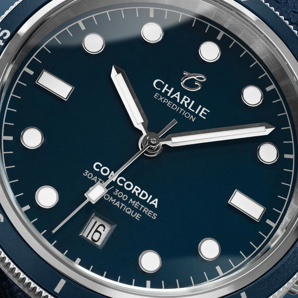 CHARLIE PARIS : CONCORDIA AUTOMATIQUE BLEU ANTARCTIQUE