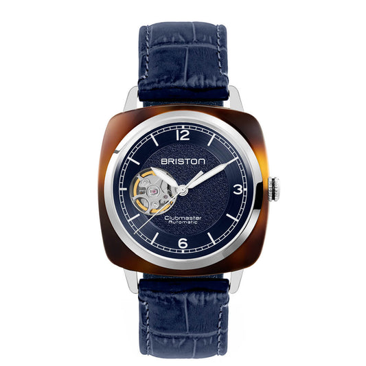 MONTRE BRISTON : CLUBMASTER LEGEND CLASSIC COEUR OUVERT BLEU 25739.SA.T.15.LANV