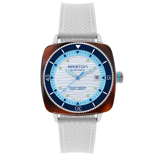 MONTRE BRISTON : CLUBMASTER LEGEND DIVER OCEAN BLANC 261740.SA.T.2.FW