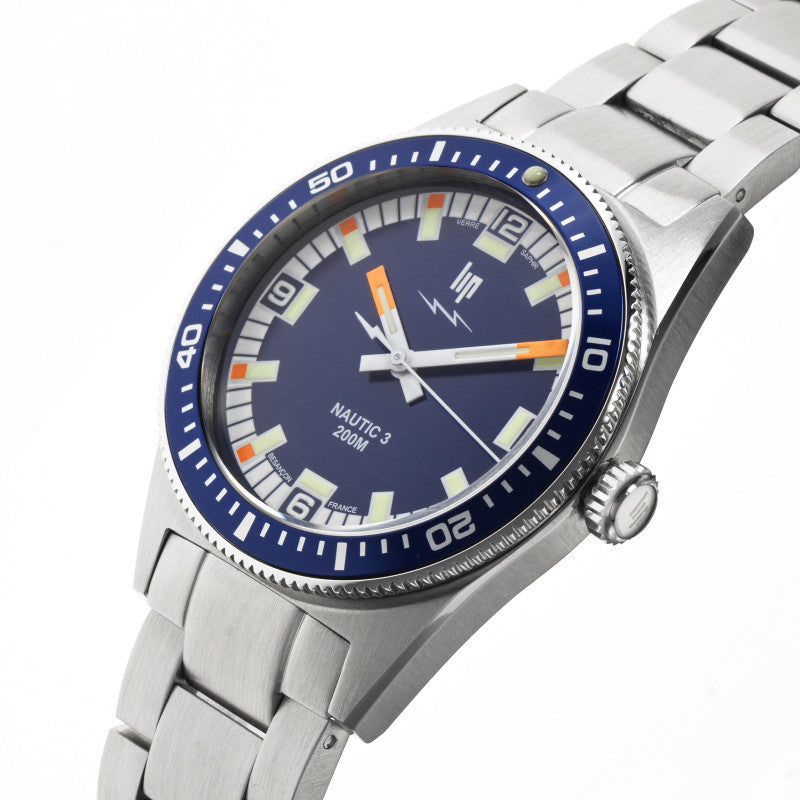 Montre LIP : Nautic 3 Quartz Bleu 671862
