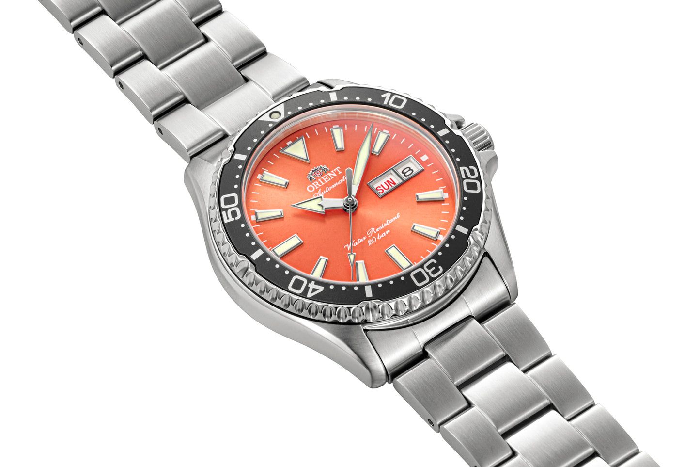 Montre Orient : Mako 42 Orange RA-AA0826Y