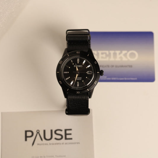MONTRE SEIKO : PRESAGE 60S AUTOMATIQUE NOIRE SRPH95J1