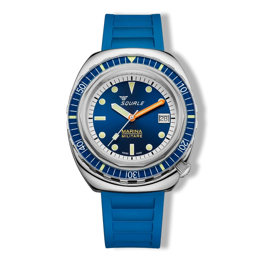 Squale 2001 Marina Militare, vue de face sur caoutchouc bleu — photo officielle
