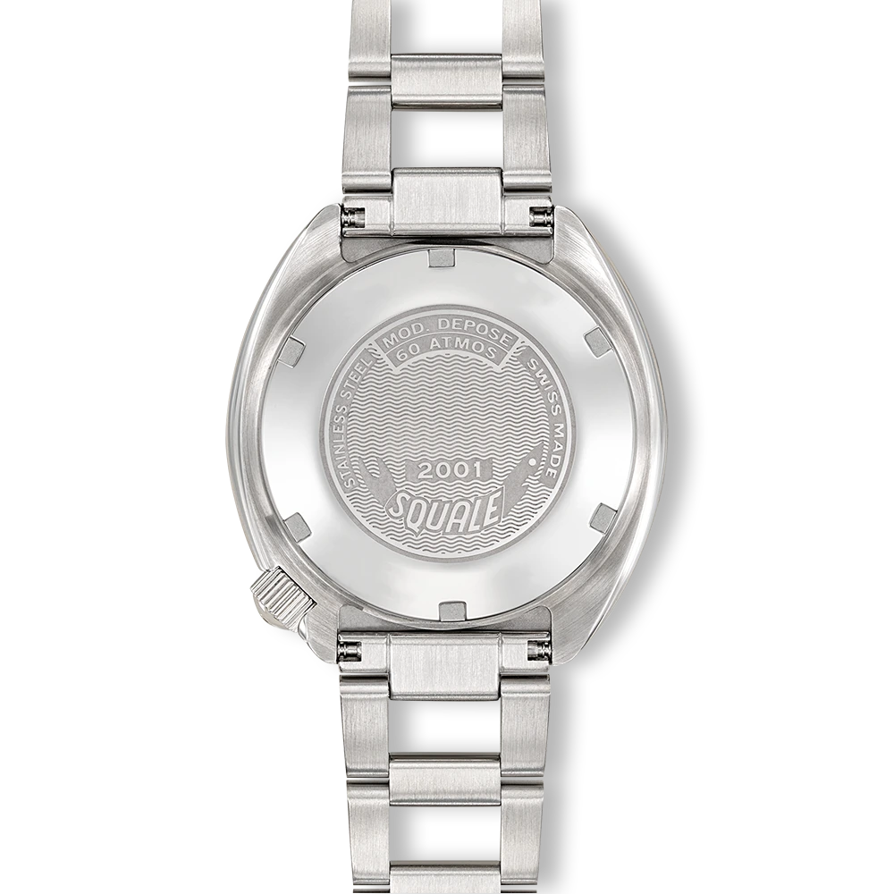 Squale 2001 Sunray Blue, fond vissé et bracelet acier