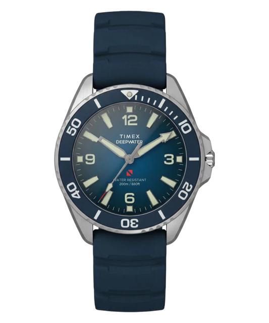 Timex : Deepwater Arctic 200 bleu 40,5 mm TW3A01900, vue de face
