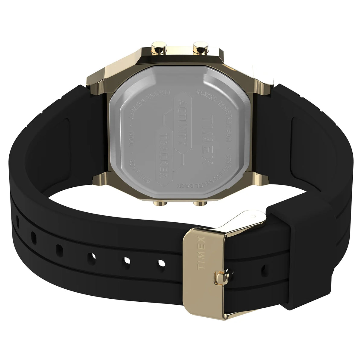 Timex Activity Tracker dorée TW5M60900, vue arrière trois quarts