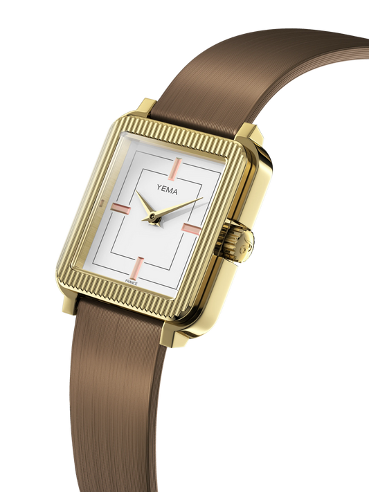 YEMA : RADIANCE - CADRAN BLANC & BOITIER DORÉE