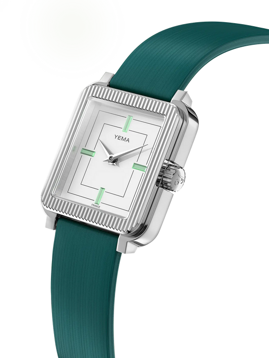 YEMA : RADIANCE - CADRAN BLANC & BOITIER ACIER POLI