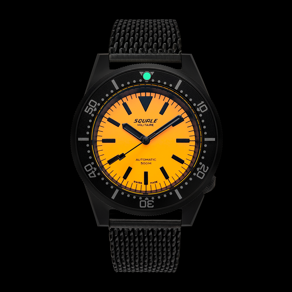 Squale 1521 Full Luminous orange Militaire — luminescence