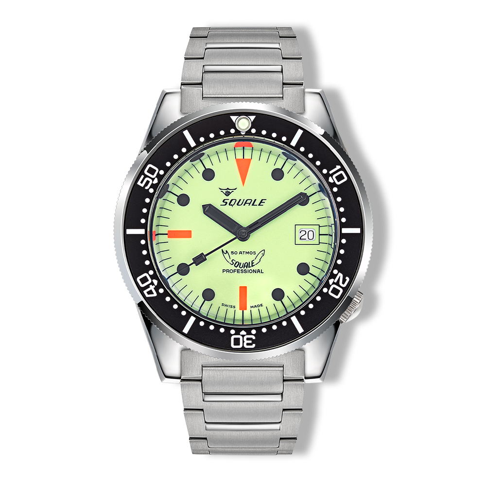 Squale 1521 Full Luminous — Acier — vue de face