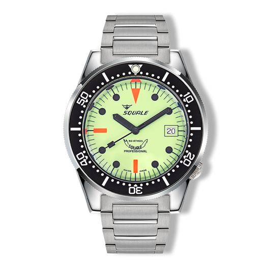 Squale 1521 Full Luminous — Acier — vue de face