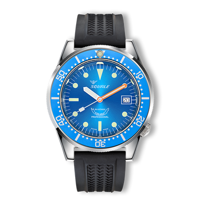 Squale 1521 Ocean — Caoutchouc noir — vue de face