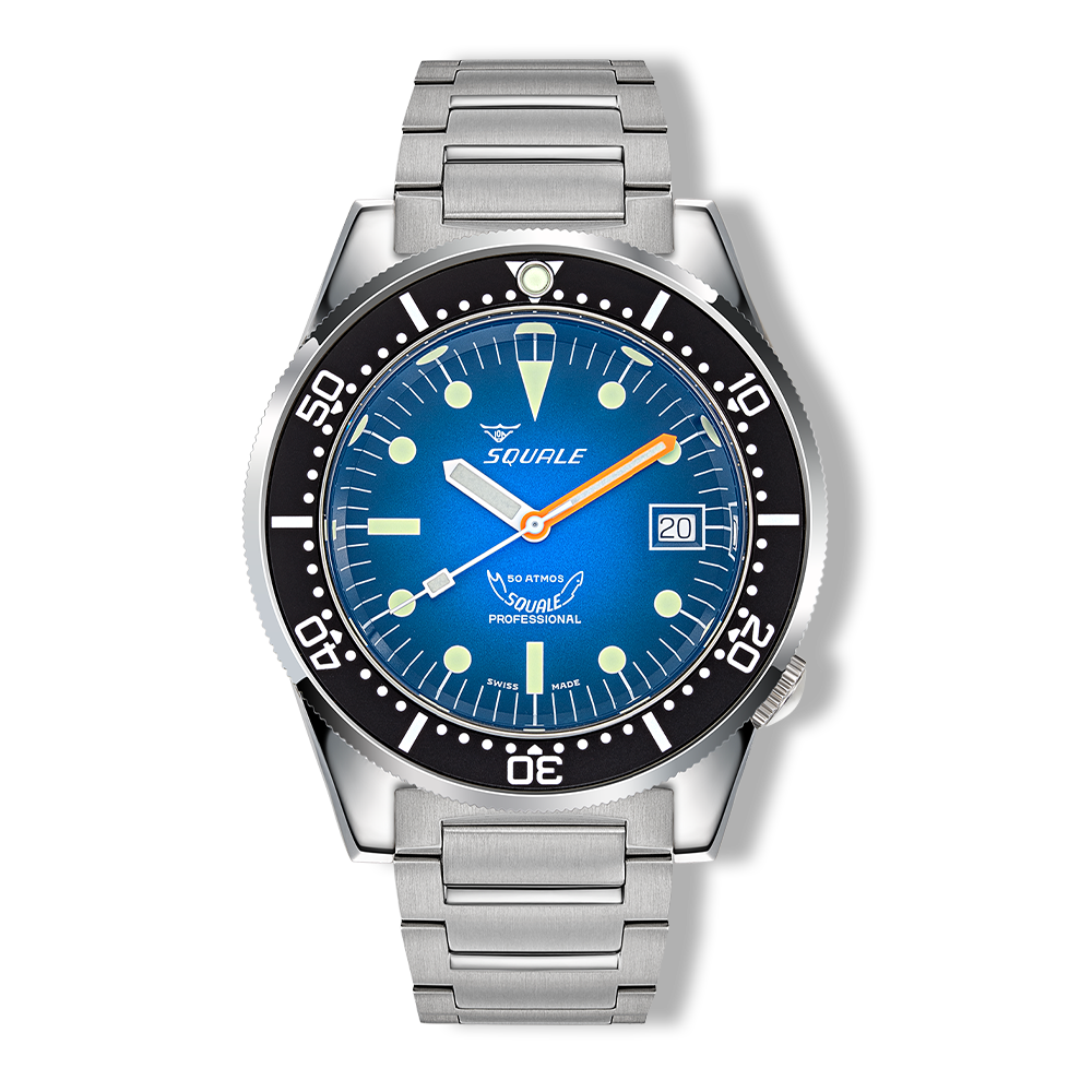 Squale 1521 Blue Ray — Acier — vue de face