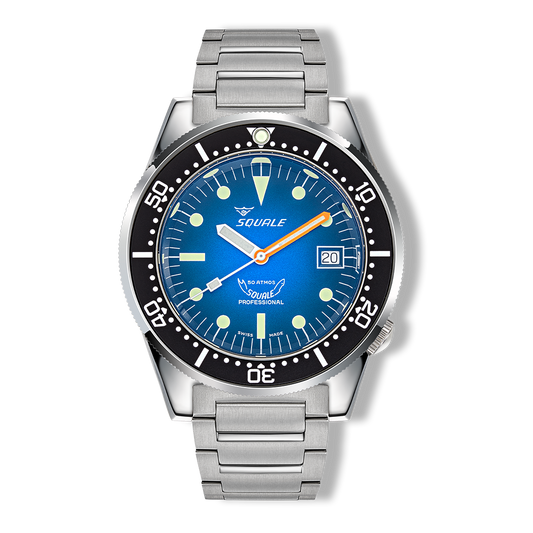 Squale 1521 Blue Ray — Acier — vue de face