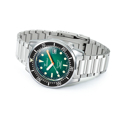 Squale 1521 Green Ray — Acier — détail de la montre