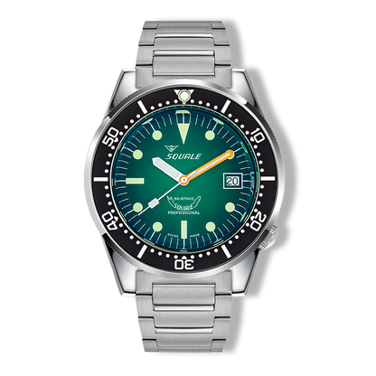 Squale 1521 Green Ray — Acier — vue de face