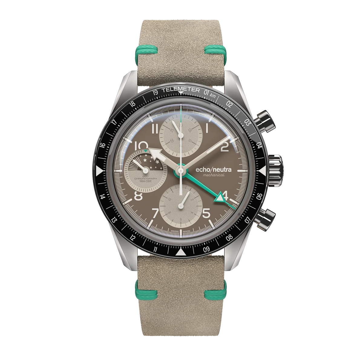 Montre Echo/Neutra : 1956 Chronographe GMT Cappuccino
