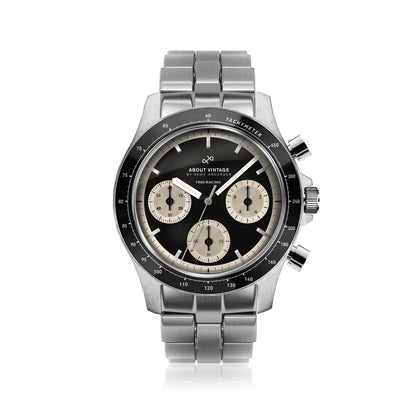 ABOUT VINTAGE: 1960 RACING CHRONOGRAPH - STEEL / BLACK &amp; OFF WHITE