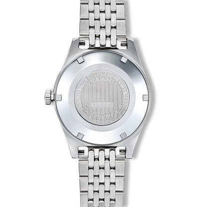 Squale Super Squale Big Arrows noire — bracelet acier — vue de dos