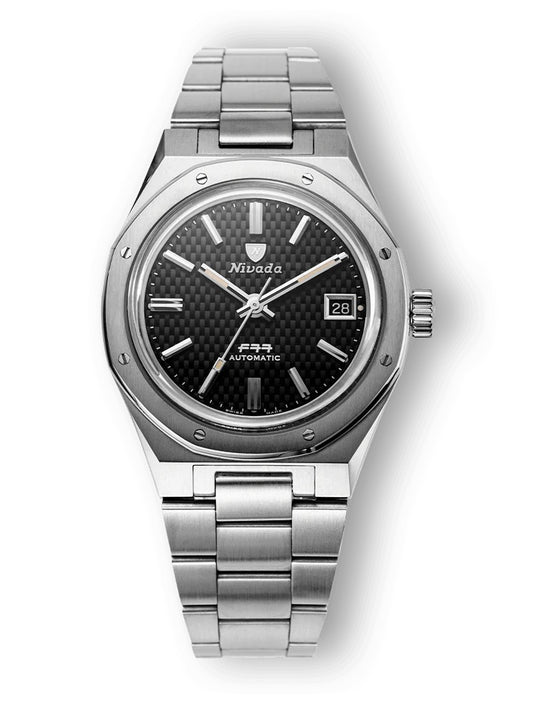 NIVADA GRENCHEN: F77 BLACK DIAL - DATE