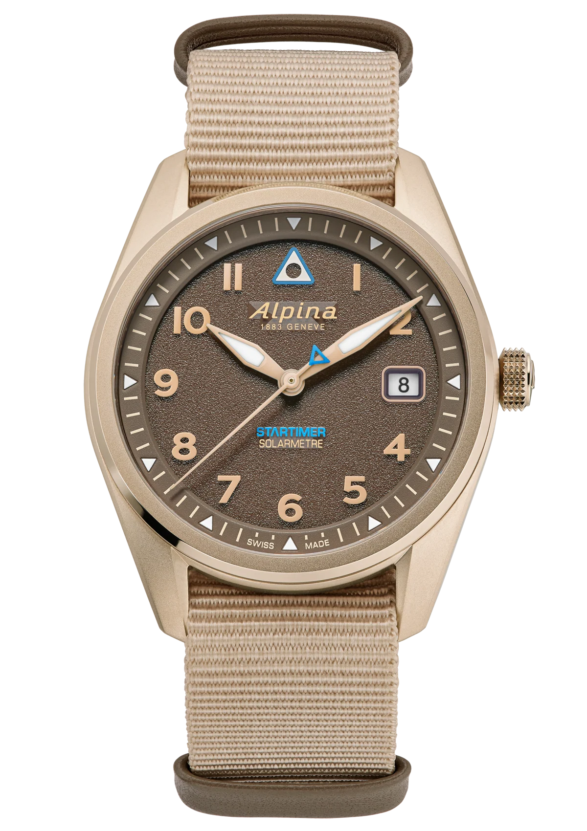 Montre Alpina : Startimer Pilot Solarmetre Beige AL-140BR3S25