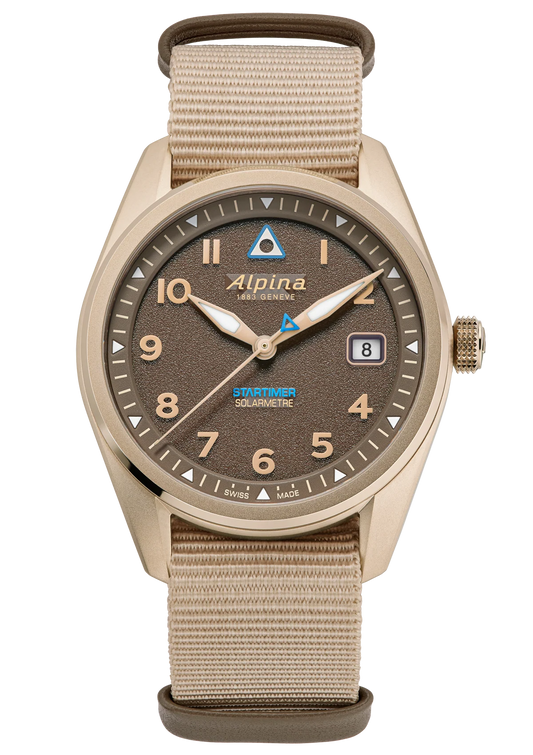 Montre Alpina : Startimer Pilot Solarmetre Beige AL-140BR3S25