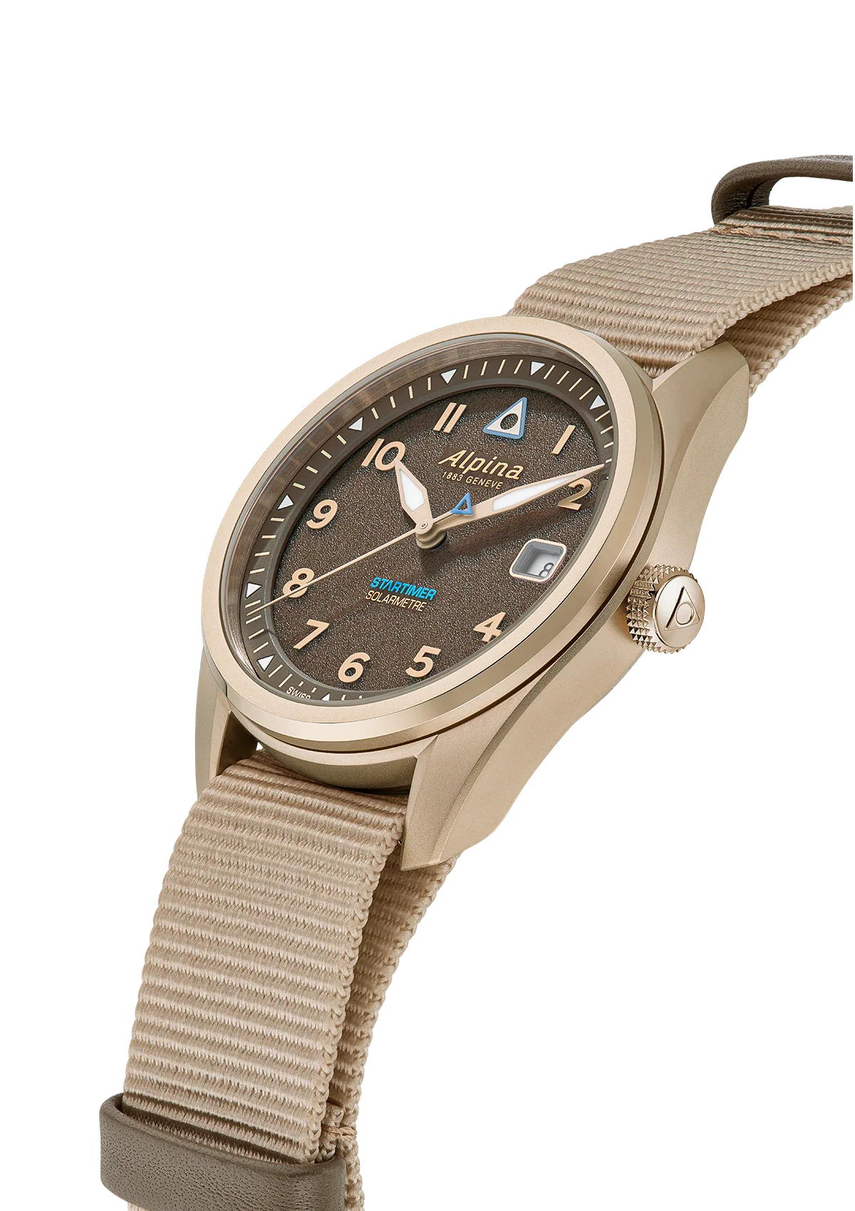 Montre Alpina : Startimer Pilot Solarmetre Beige AL-140BR3S25