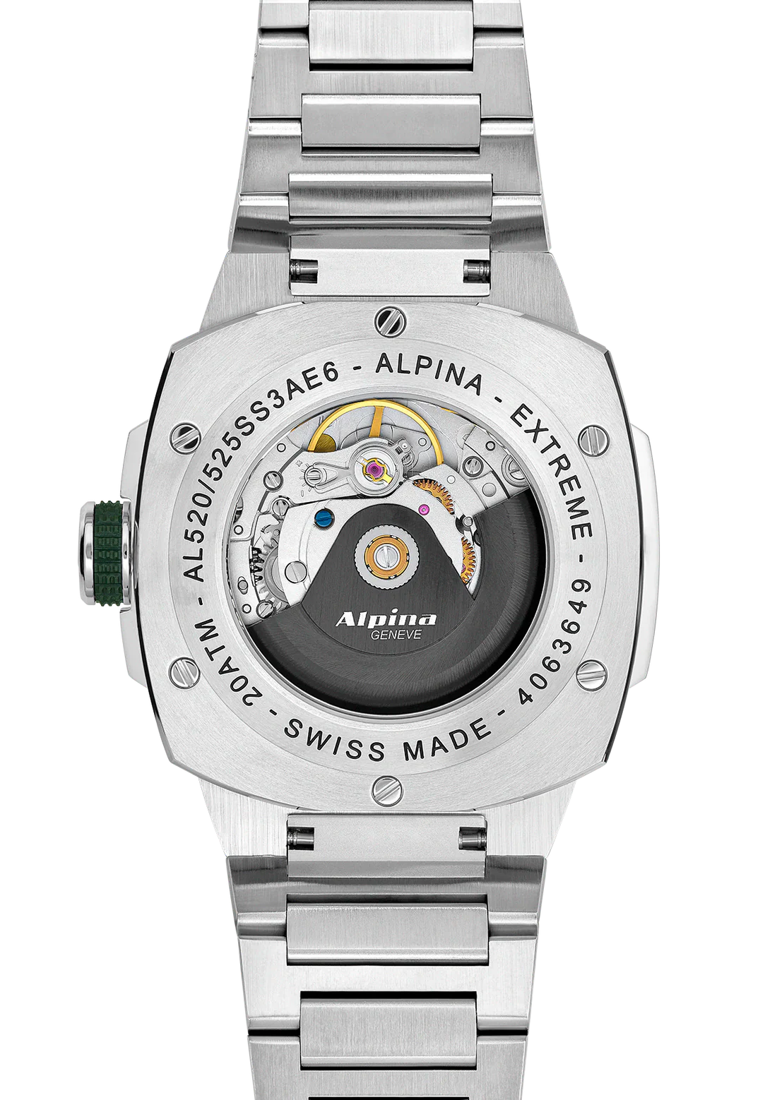 ALPINA : EXTREME AUTOMATIC 39 MM - CADRAN VERT ACIER