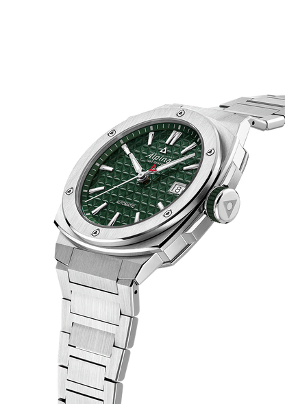 ALPINA : EXTREME AUTOMATIC 39 MM - CADRAN VERT ACIER