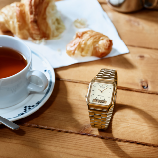 CASIO VINTAGE : AQ-230GA-9DMQ - DOREE