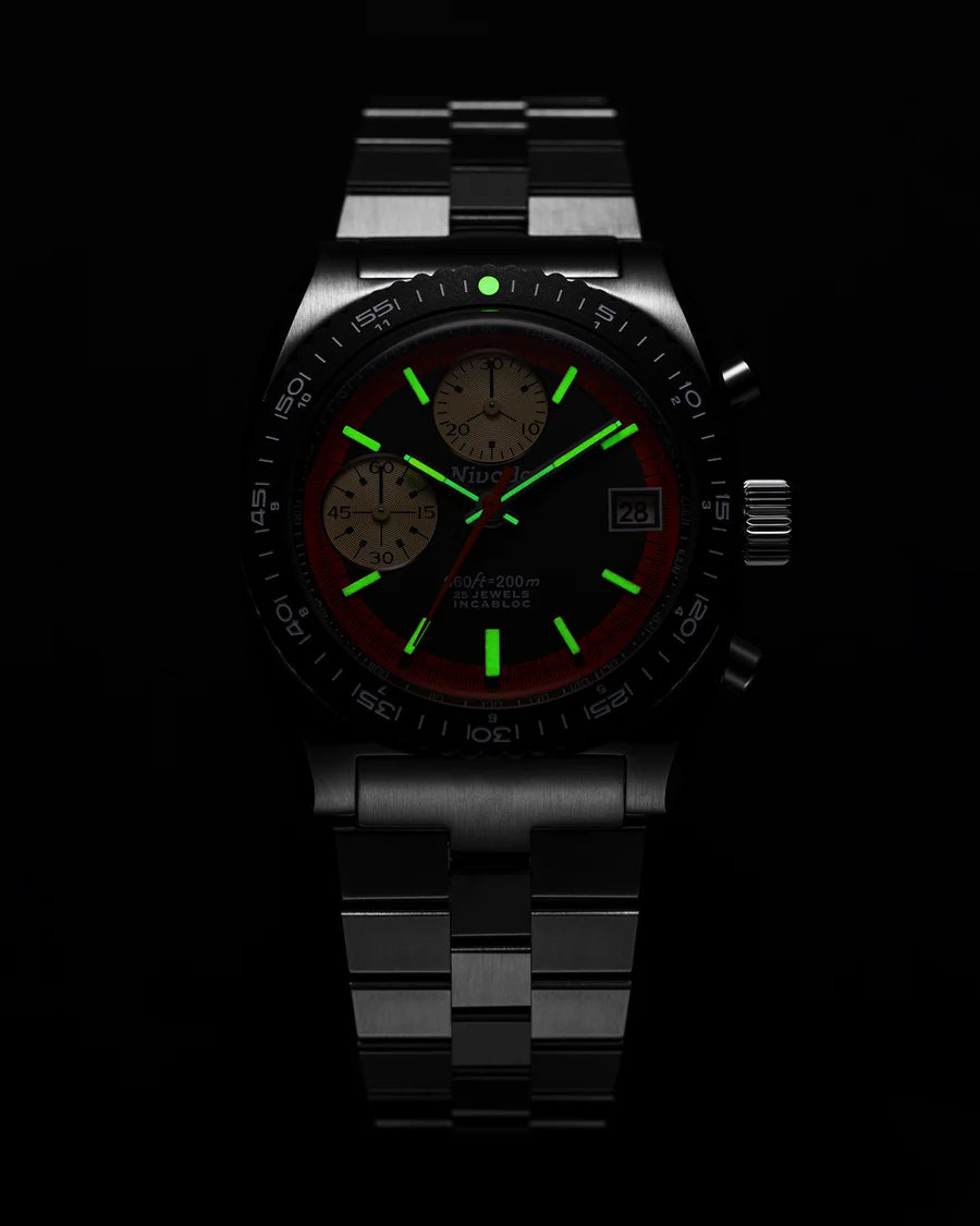Nivada Grenchen Watch: Automatic Orange Autochron