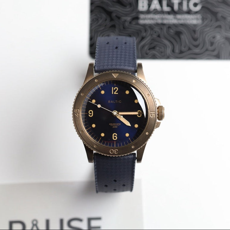 RELOJ BÁLTICO: AQUASCAPHE BRONCE AZUL