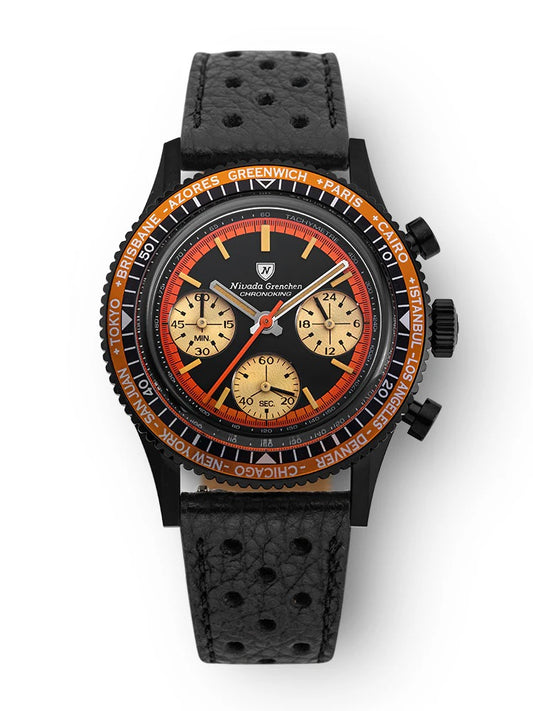 NIVADA GRENCHEN: CHRONOKING MECAQUARTZ BLACK