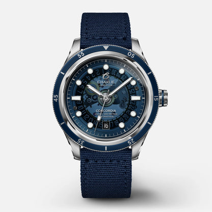 CHARLIE PARIS : CONCORDIA - AUTOMATIQUE SAPHIR - BLEU ANTARCTIQUE
