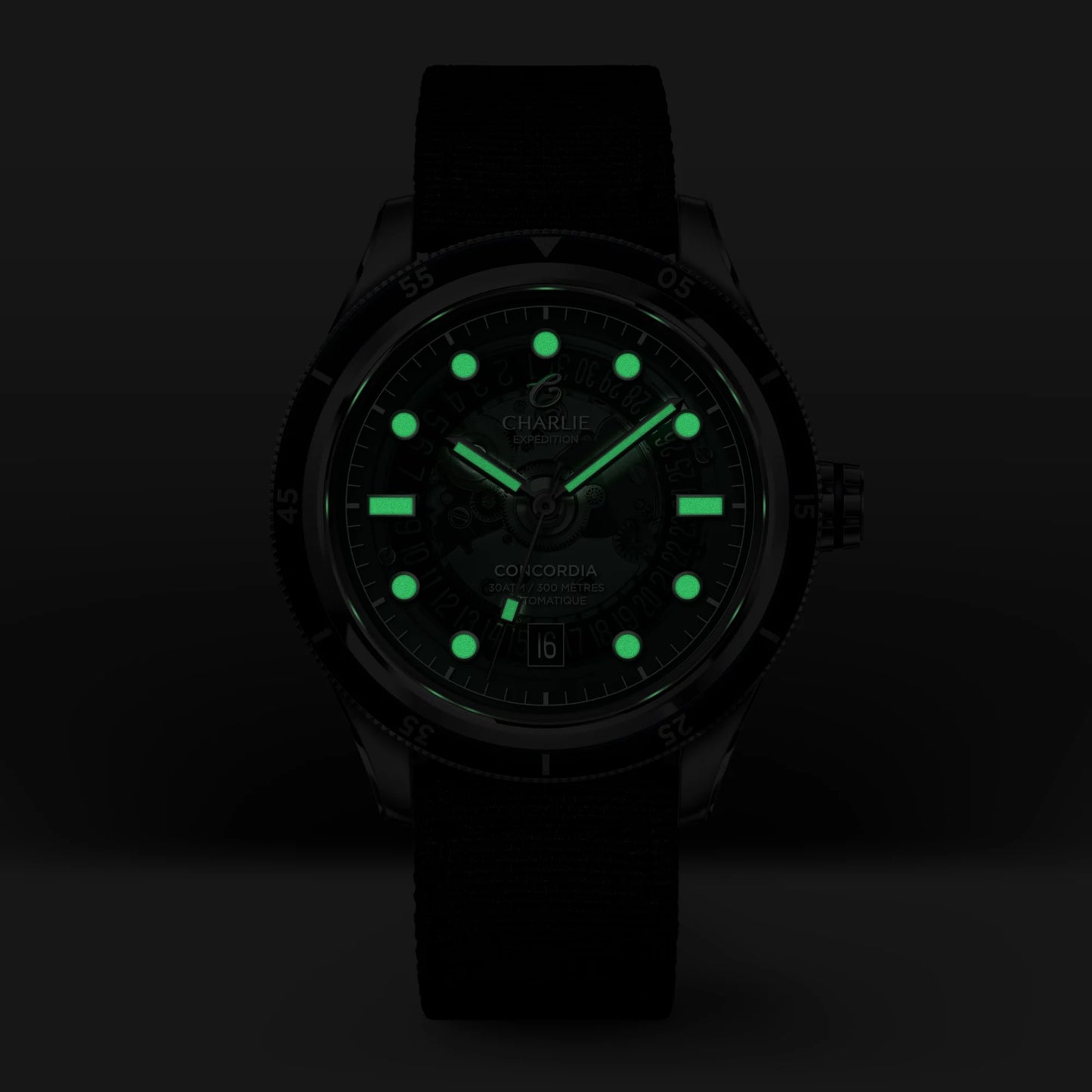 CHARLIE PARIS : CONCORDIA - AUTOMATIQUE SAPHIR - BLEU ANTARCTIQUE