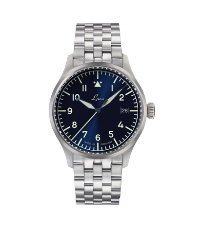 RELOJ LACO: FLIEGER STUTTGART PRO AUTOMÁTICO AZUL