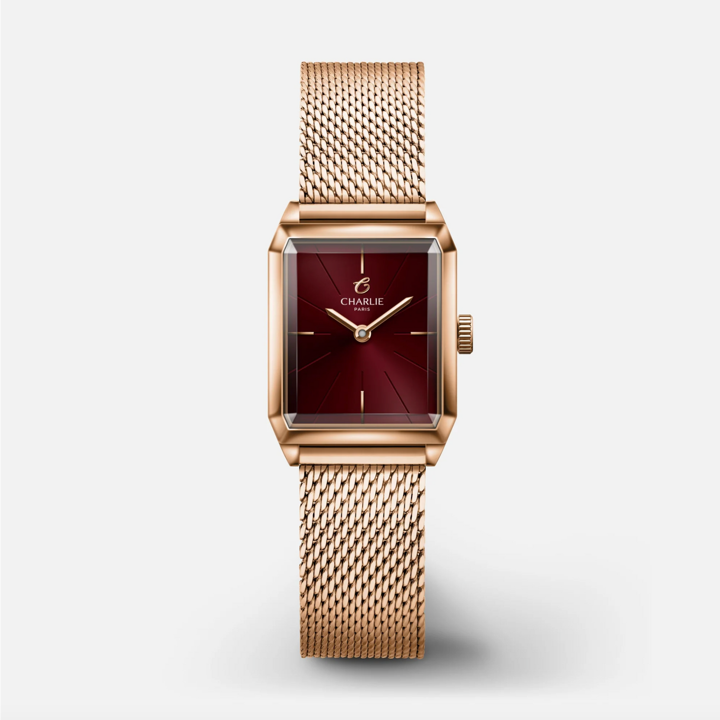 Montre Charlie Paris : Monceau Bordeaux & Or Rose