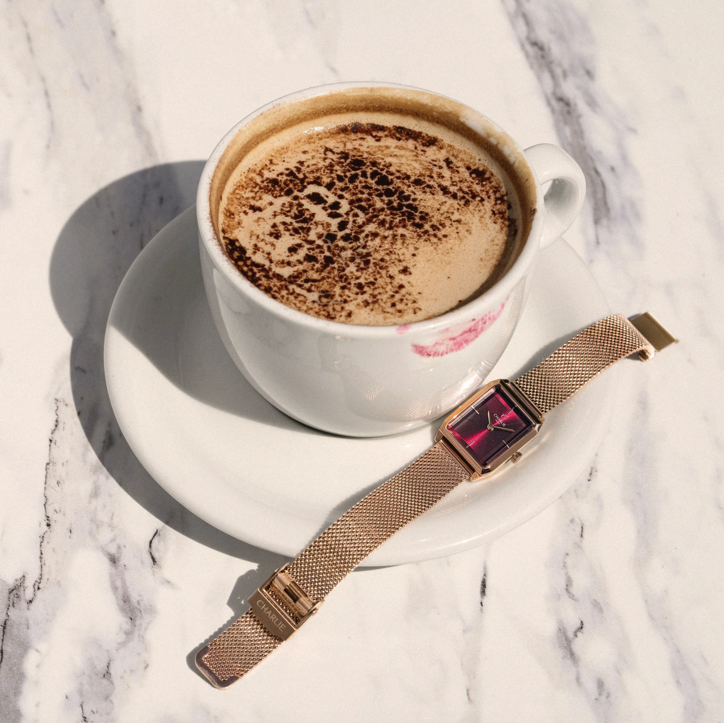 Montre Charlie Paris : Monceau Bordeaux & Or Rose