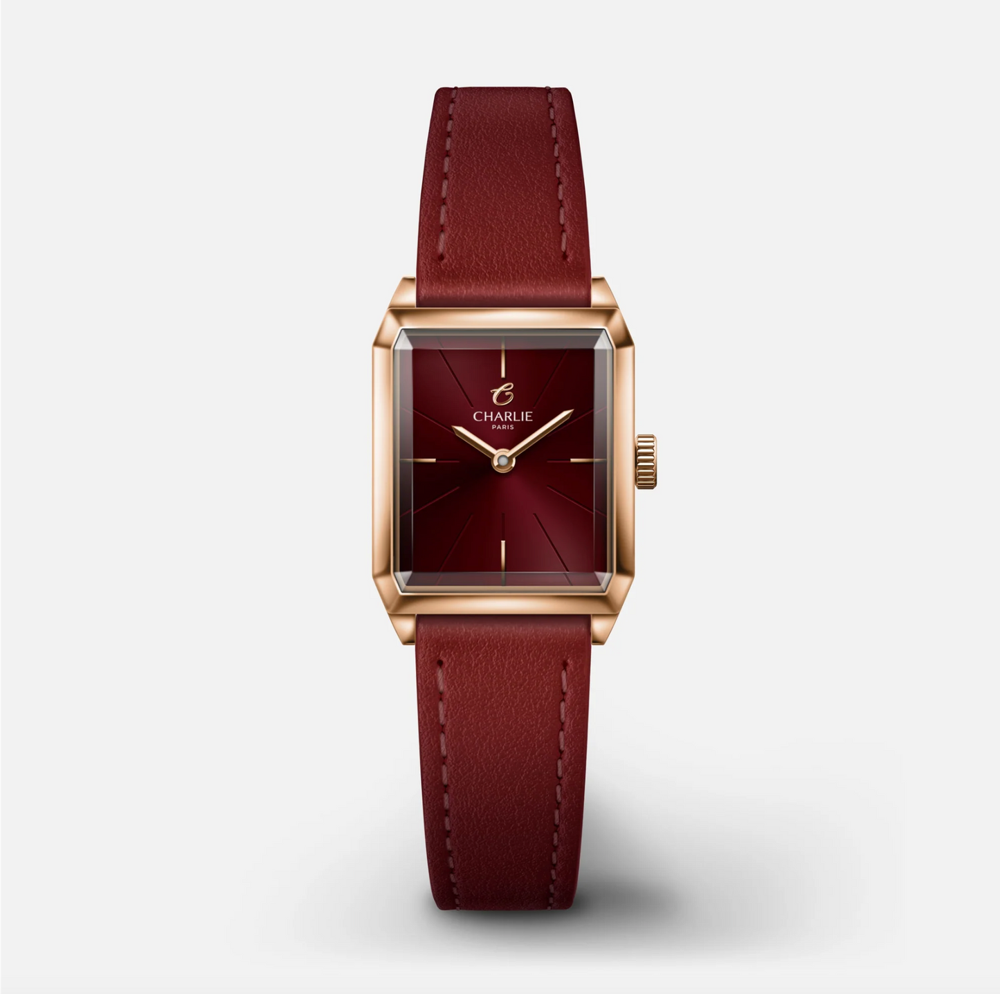 Montre Charlie Paris : Monceau Bordeaux & Or Rose