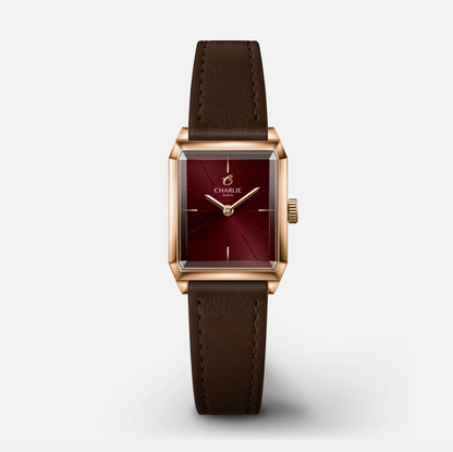Montre Charlie Paris : Monceau Bordeaux & Or Rose