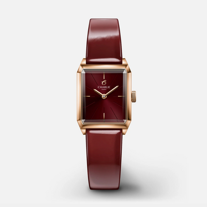 Montre Charlie Paris : Monceau Bordeaux & Or Rose