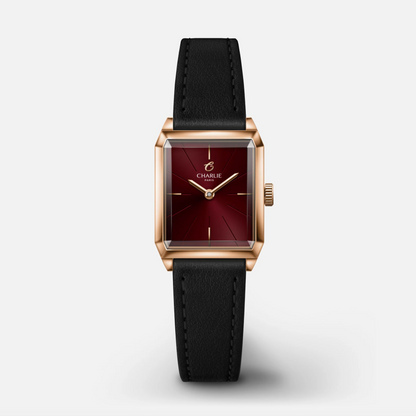 Montre Charlie Paris : Monceau Bordeaux & Or Rose