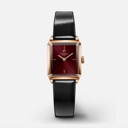 Montre Charlie Paris : Monceau Bordeaux & Or Rose