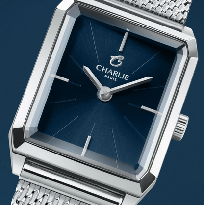 Montre Charlie Paris : Monceau Bleu & Acier