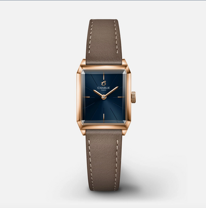 Montre Charlie Paris : Monceau Bleu & Or Rose