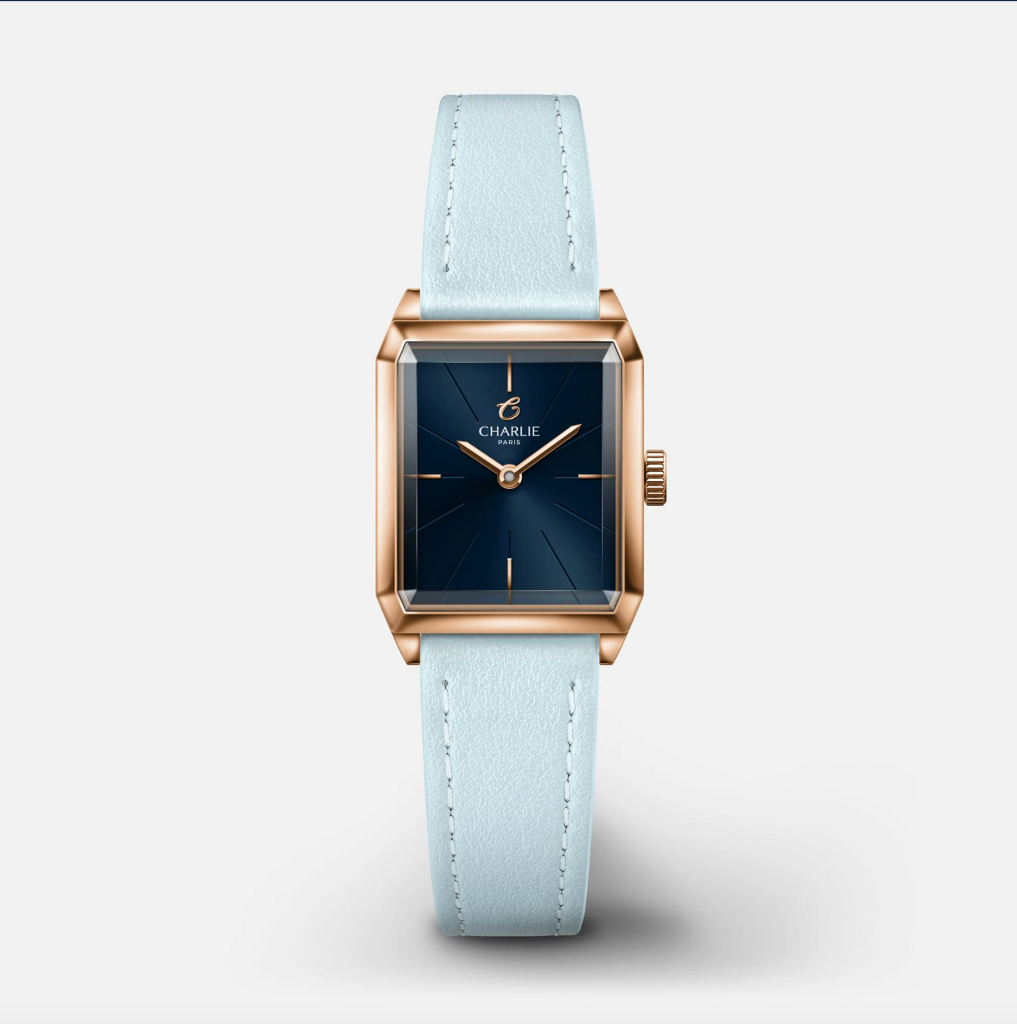 Montre Charlie Paris : Monceau Bleu & Or Rose