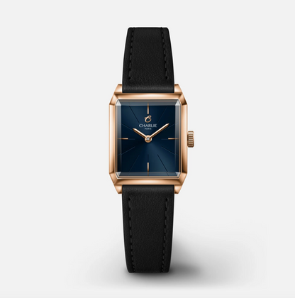 Montre Charlie Paris : Monceau Bleu & Or Rose