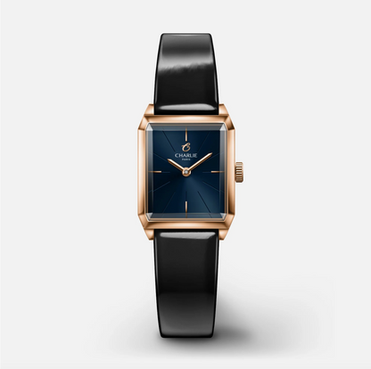 Montre Charlie Paris : Monceau Bleu & Or Rose
