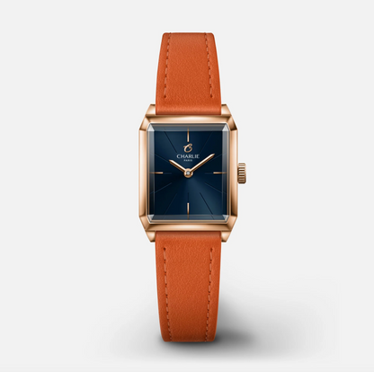 Montre Charlie Paris : Monceau Bleu & Or Rose