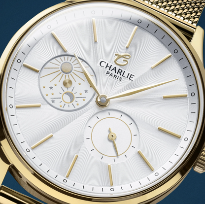 Montre Charlie Paris : Initial 36 Jour/Nuit Or